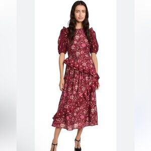 Sea New York Femke Floral Midi Dress NWT